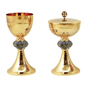 Calice e Pisside in Ottone...