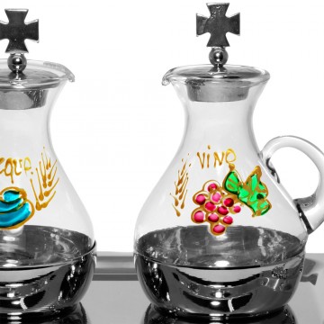 Coppia Ampolle Acqua e Vino...