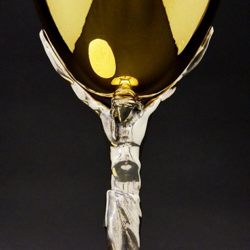 Calice Bicolore con Cristo