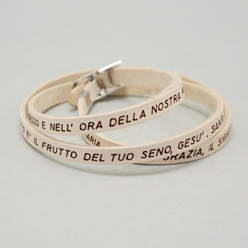 Bracciale Ave Maria in Cuoio.