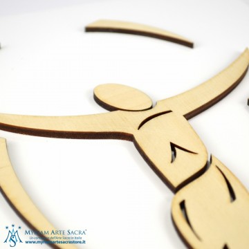 Quadro Legno Laccato Cristo