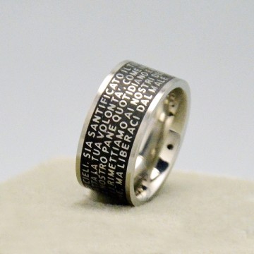 Anello Padre Nostro Acciaio...