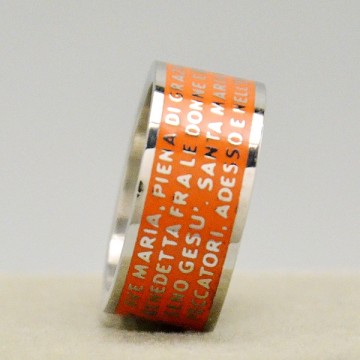 Anello Ave Maria Acciaio Inox