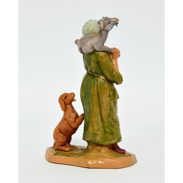 Statua Bambino con Capra e...