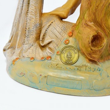 Pescatore con Rete e Pesci...