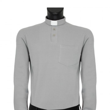 Polo Clergy Piquet Manica...