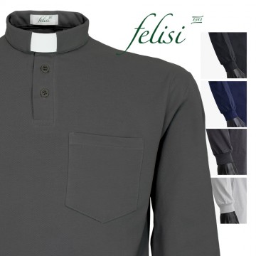 Polo Clergy Piquet Manica...