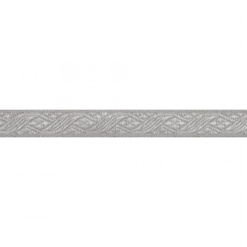 Bordo Ricamo Foglia Argento