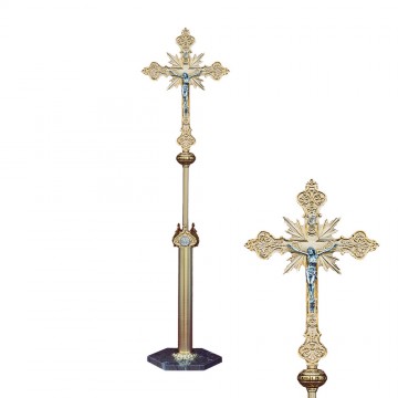 Croce Astile con Base in Marmo