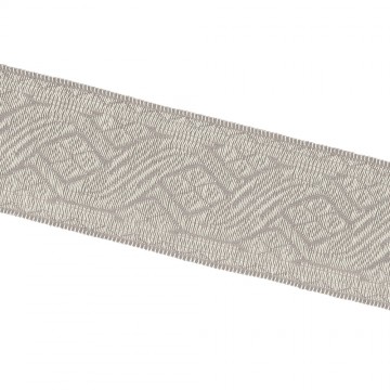 Bordo Ricamo Foglia Argento