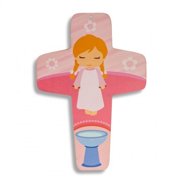 Croce Battesimo in MDF