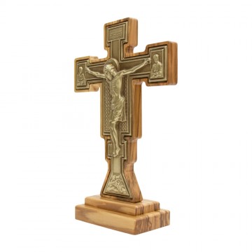Croce con Base in Metallo e...