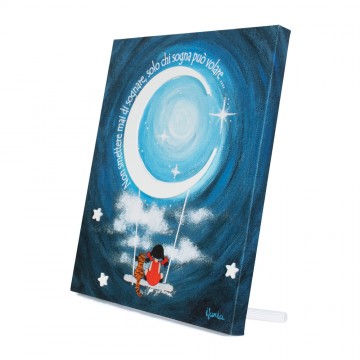 Quadro su Tela Fondo Blu e...