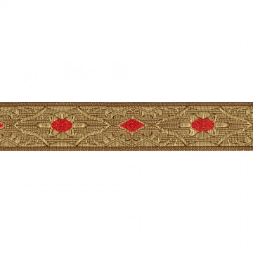 Gallone Oro Antico Ricamato...