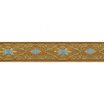 Gallone Oro Antico Ricamato...