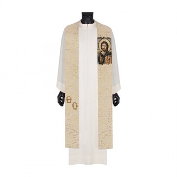 Stola Avorio Ricamo Gesù...