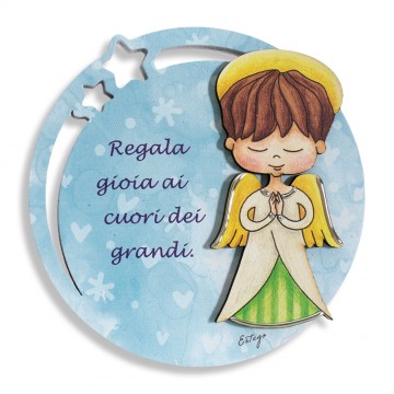 Quadretto in Legno Celeste...