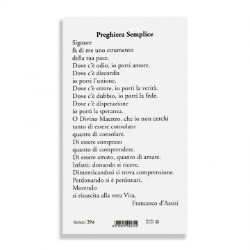 Santino con Preghiera di...