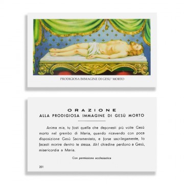 Immaginetta di Gesù Morto...