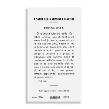 Immaginetta Santa Lucia...