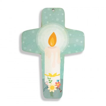 Croce in Legno con Candela...