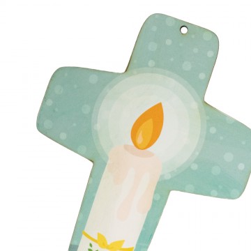 Croce in Legno con Candela...