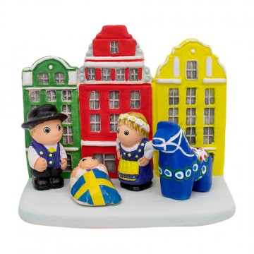 Presepe Svezia in Ceramica...