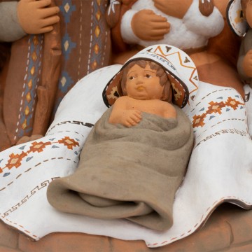 Presepe in Terracotta Dipinta