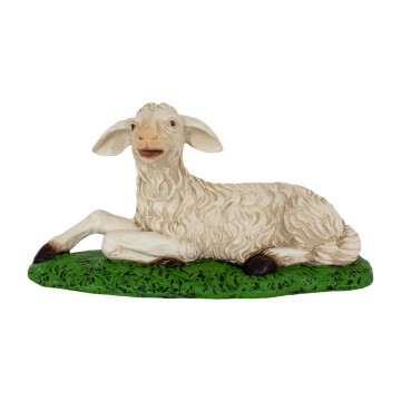 Agnello Seduto in Resina Vuota