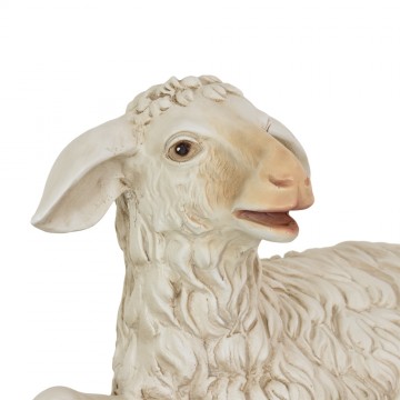 Agnello Seduto in Resina Vuota