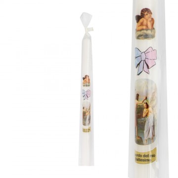 Candela Battesimo in Cera...