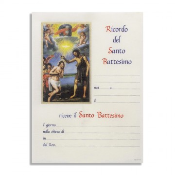 Pergamena Battesimo