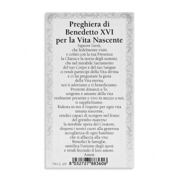 Santino Papa Benedetto XVI...