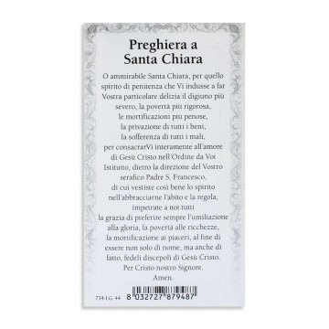 Immaginetta Santa Chiara...