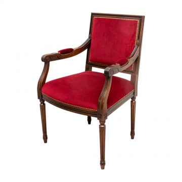 Poltrona in Legno Noce e...