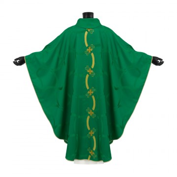 Casula Verde e Croci Ricamate