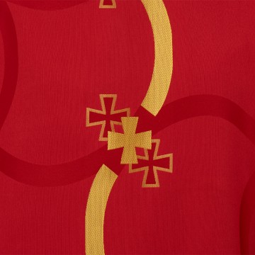 Casula Rossa e Croci Ricamate