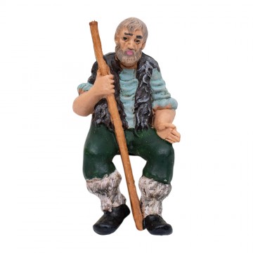 Uomo Seduto con Bastone...