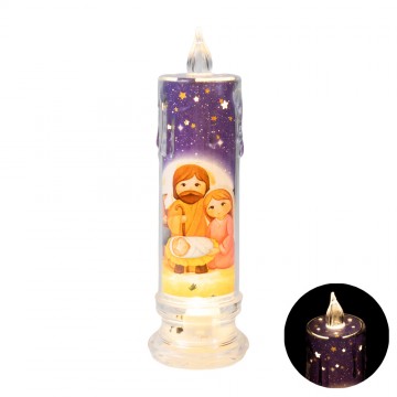 Candela a Led con Natività