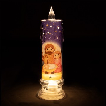 Candela a Led con Natività
