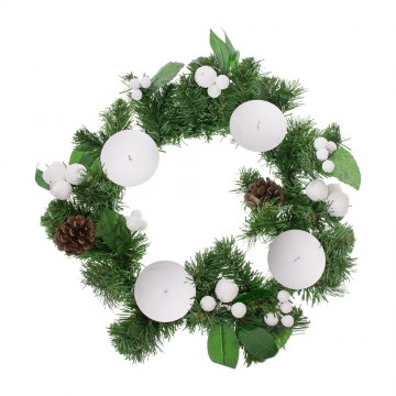 Corona dell'Avvento con Neve