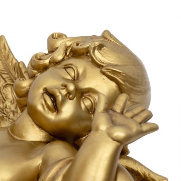 Angelo con Lira in Resina Oro