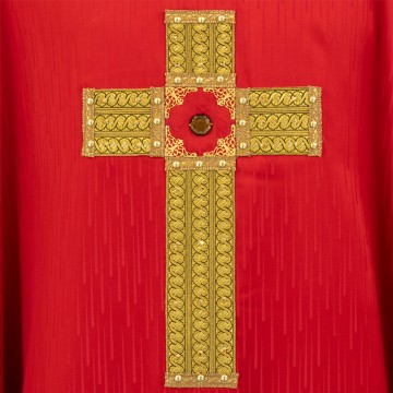 Casula Rossa con Croce e...