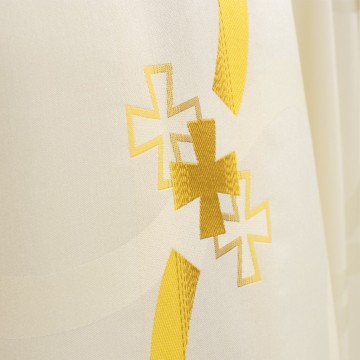 Casula Avorio e Croci Ricamate