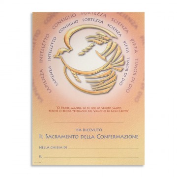 Pergamena Diploma Cresima