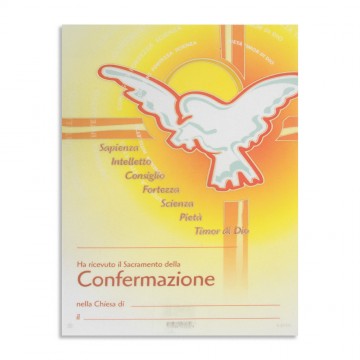 Pergamena Ricordo Cresima