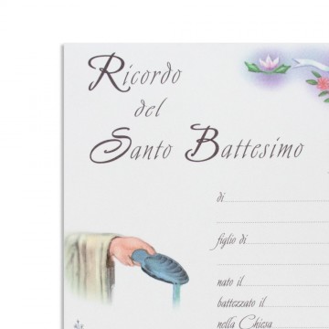 Pergamena Ricordo del Santo...