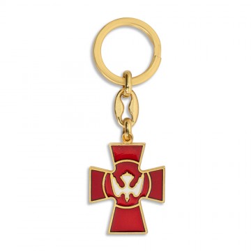 Portachiavi Croce con Colomba
