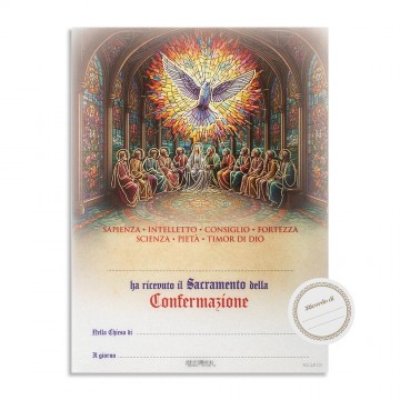 Pergamena Ricordo Cresima...