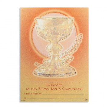 Pergamena Prima Comunione...